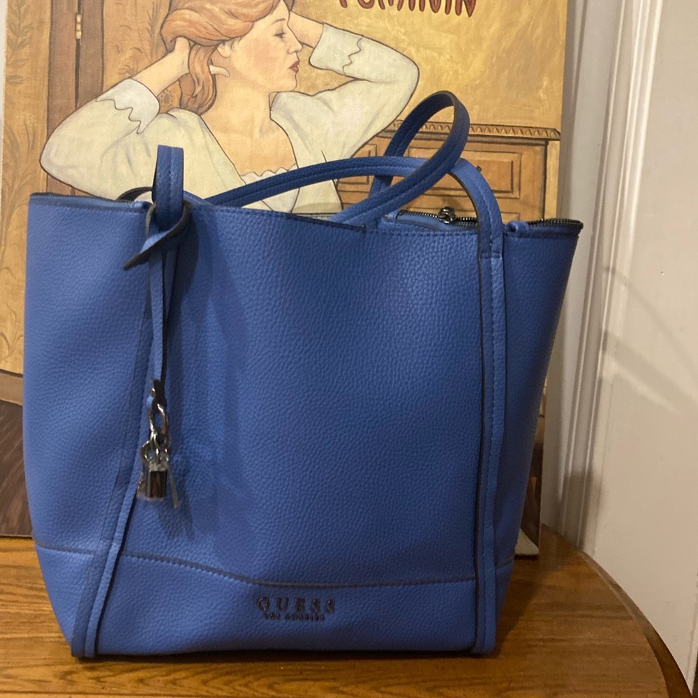 Guess Heidi Tote NWOT Blue  MSRP $130